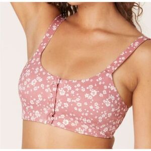 Andie Pink Floral Bikini Top